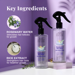 Rosemary & Rice Water Hair Growth Spray | Hair Strengthening & Scalp Care
