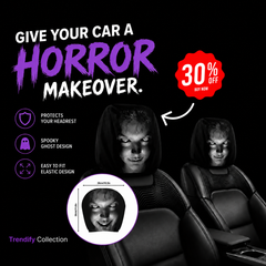 Ghost Face Car Headrest Covers With Free Delivery